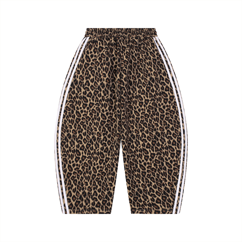 Leopard print tracksuit pants