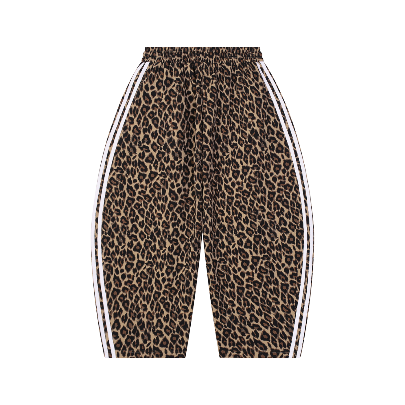 Leopard print tracksuit pants