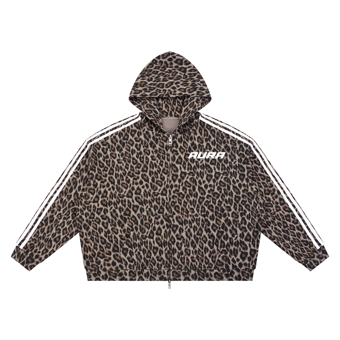 Leopard Zipup Hoodie