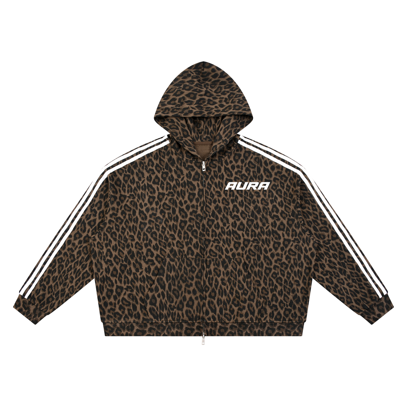 Leopard Zipup Hoodie