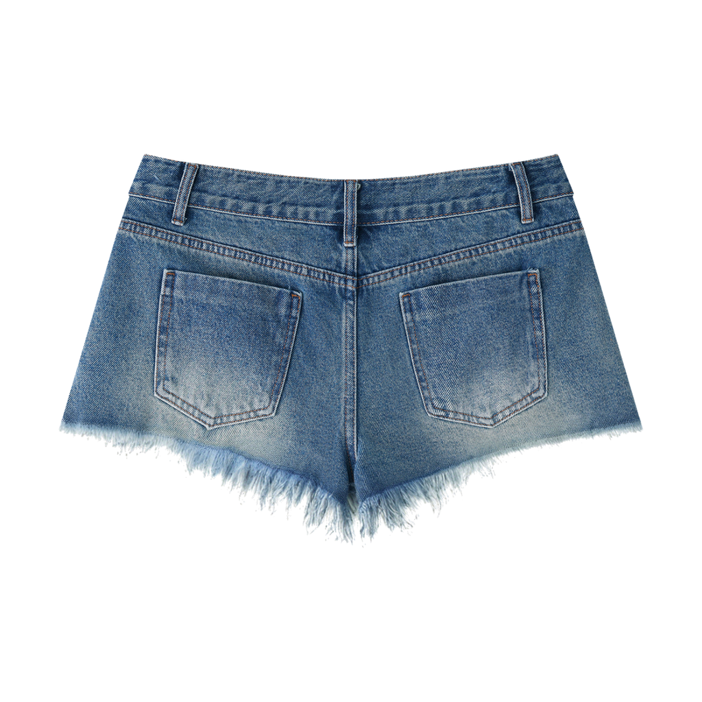 Women's Raw Hem Denim Shorts