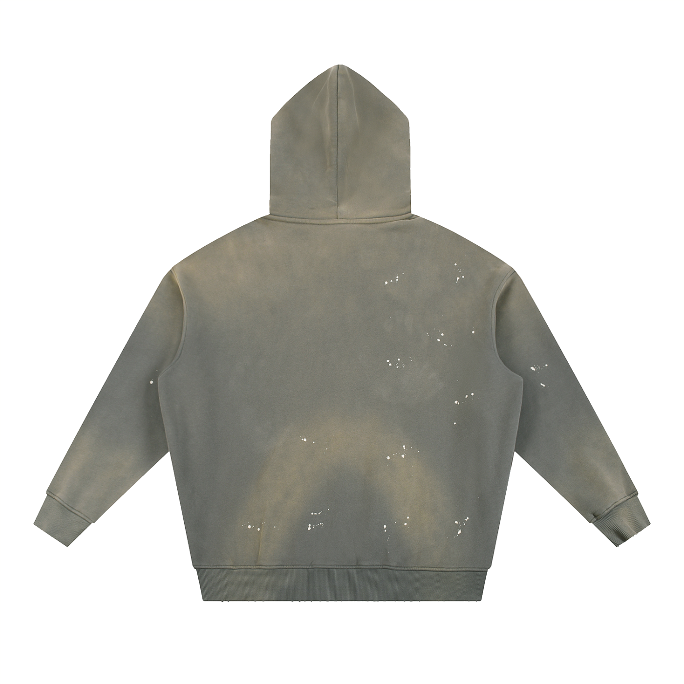 Washed Frayed Fleece Hoodie