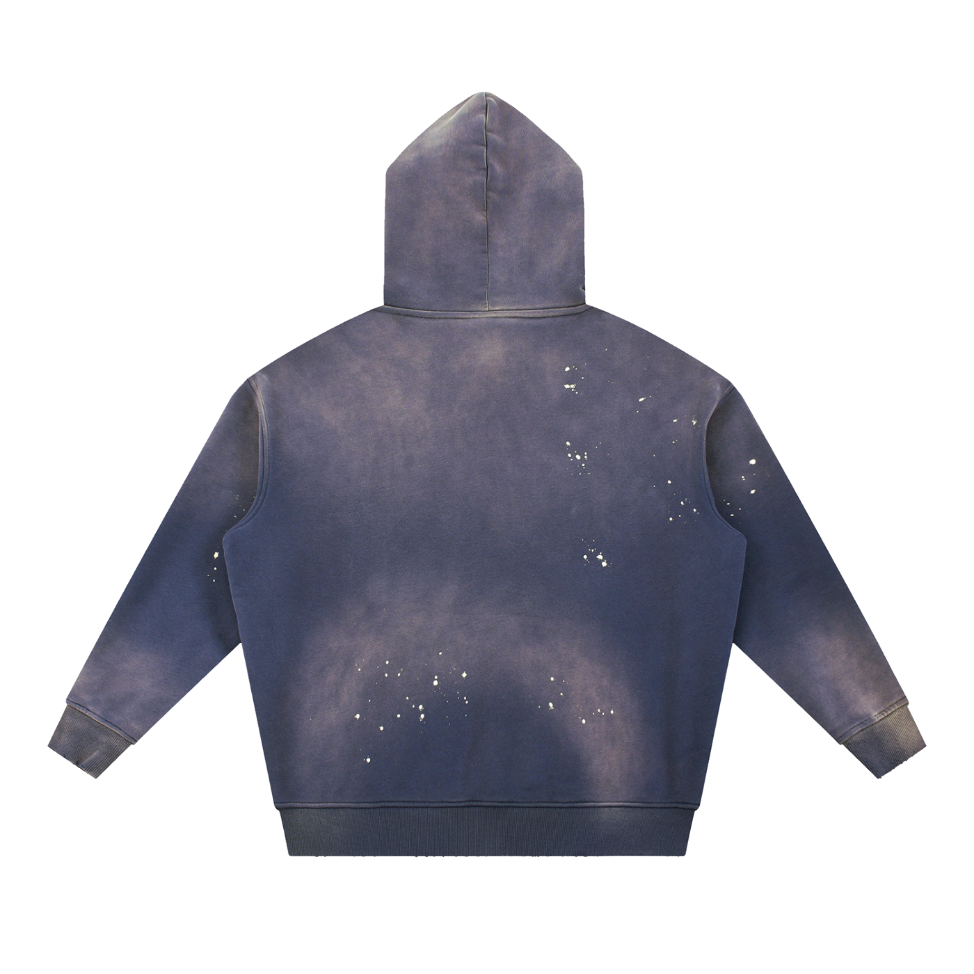 Washed Frayed Fleece Hoodie