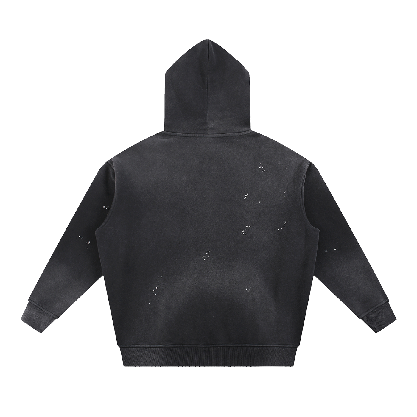 Washed Frayed Fleece Hoodie