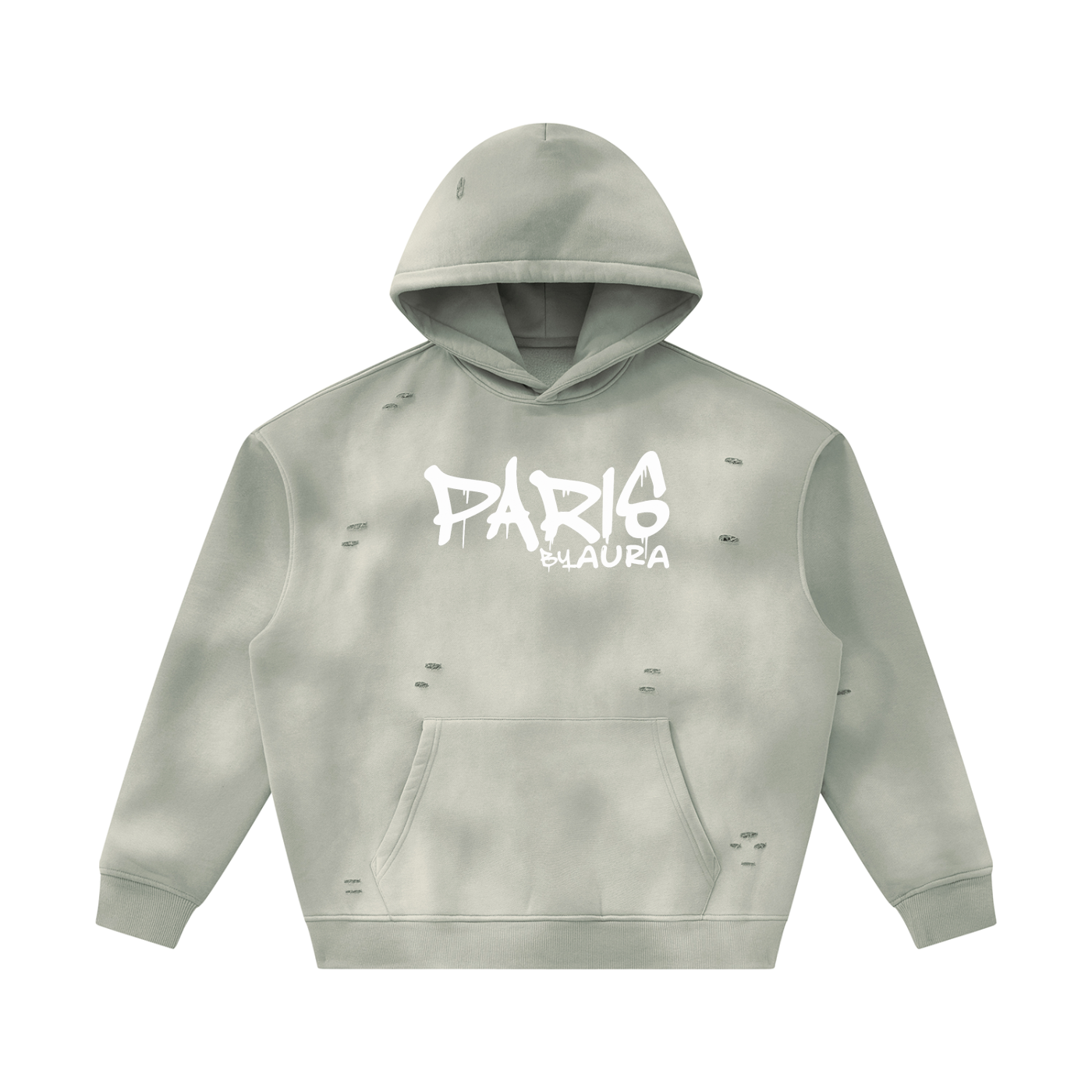 EXCLUSIVE Unisex Sunfade Frayed Fleece Hoodie
