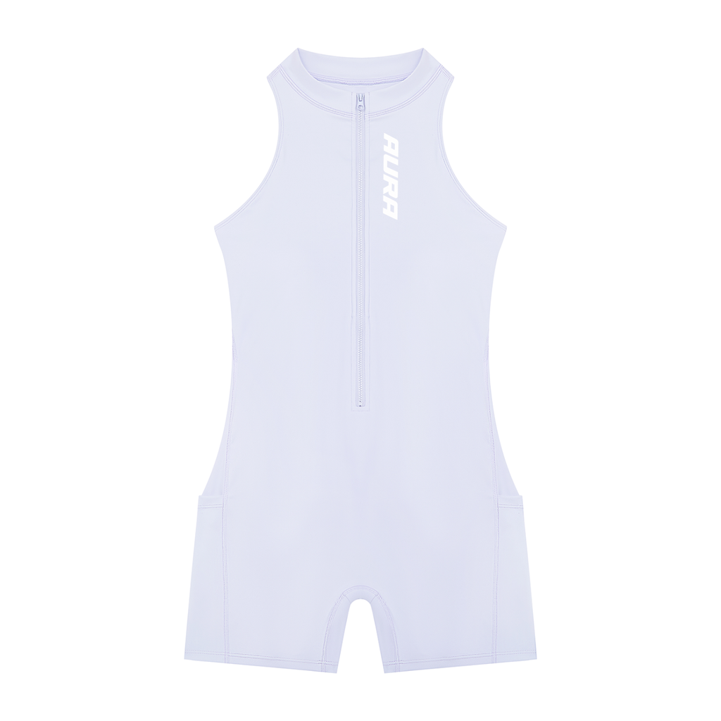 Quarter-Zip Yoga Romper