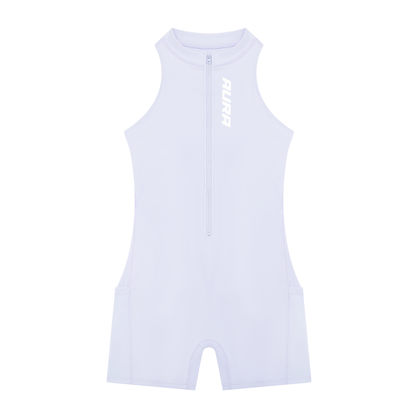 Quarter-Zip Yoga Romper