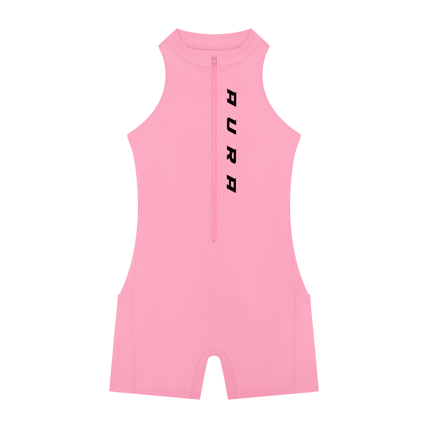 Quarter-Zip Yoga Romper