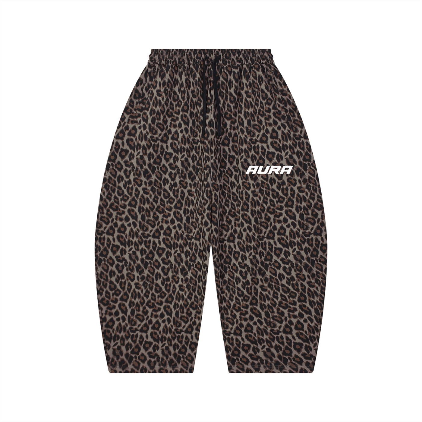 Leopard print tracksuit pants