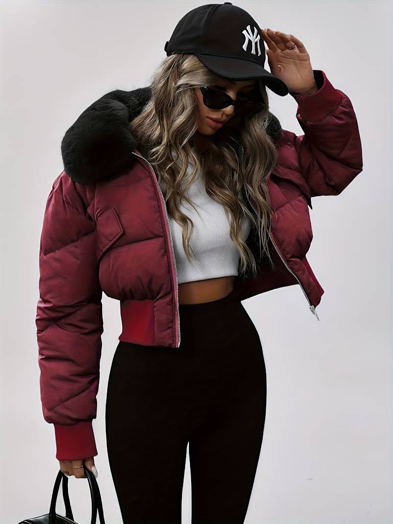 Women's Middle Eastern-Inspired Puffer Jacket