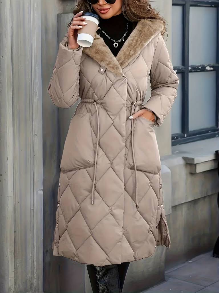 Women's Fux Casual Loose Hooded Long